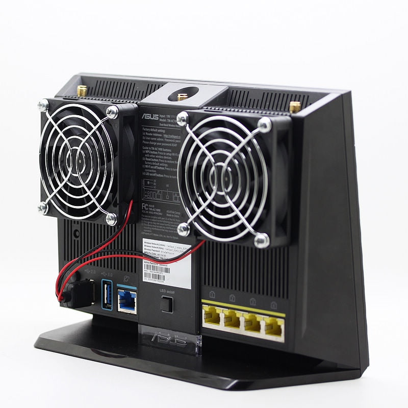 DIY Router Cooling Fan 70mm DC 5V USB Power Ultra Silent Dissipate Temperature Control  RT-AC68U EX6200 AC15 AC68U