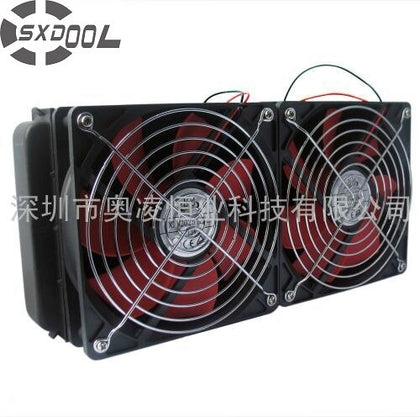 SXDOOL Cooling 240MM Water Cooling Radiator Double Fans  Computer Water Discharge Radiator  Strong Wind Recommend!