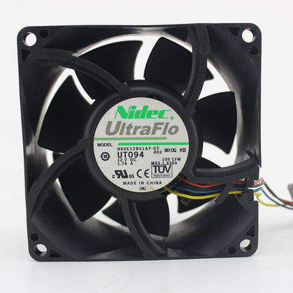 Nidec H80E12BS1A7-07 8038 12V 8CM 80*80*38mm 1.76A 7800RPM Powerful Axial Case Cooling Fan