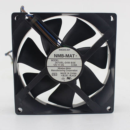 NMB 3610RL-04W-B56, FB4 DC 12V 0.38A 4-wire 4-pin Connector 90mm 90x90x25mm Server Square Cooling Fan