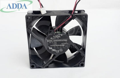 ADDA AD0824UX-A70GL 8025 80mm DC 24V 0.29A  Server Inverter Axial Cooling Fans Drive