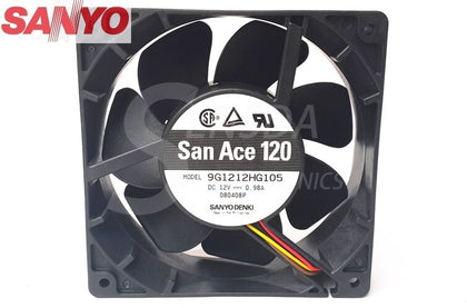 Sanyo 9G1212HG105 DC 12V 0.98A 120mm 12cm Cpu Cooler Heatsink Axial Cooling Fans