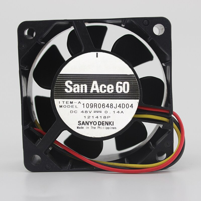 Sanyo 109R0648J4D04 6025 60*60*25mm DC 48V 0.14A Axial Cooling Fan