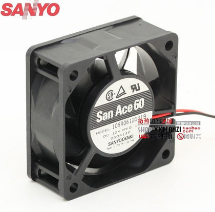 Sanyo 109R0612S419 6025 6cm 12V 0.17A Silent Dual Ball Bearing Chassis Fan