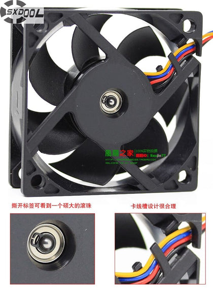 SXDOOL CHD0612EV-AH 6020 60mm 6CM 12V 0.30A PWM Intelligent Fan Speed Control Four Lines