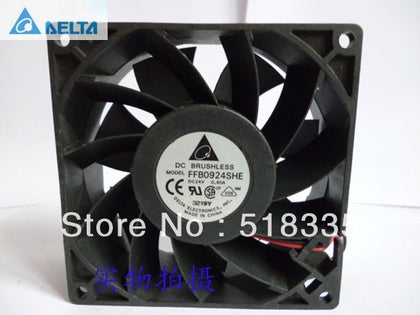 Delta FFB0924SHE 24V 0.60A 2-wire 9038 9238 Inverter Cooling Fan