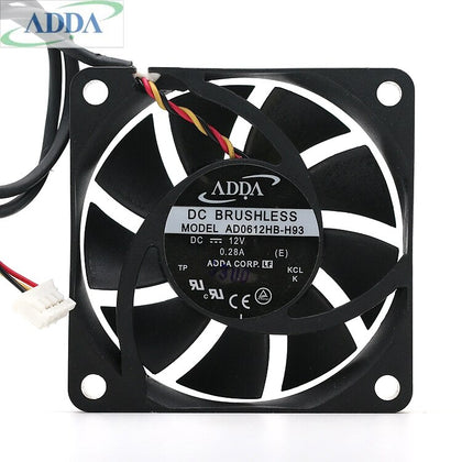 ADDA AD0612HB-H93 6013 60*60*13mm CPU Dedicated Fan 12V 0.28A Axial Cooling Fan