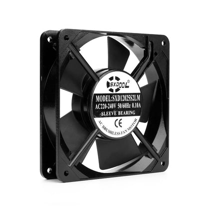 SXDOOL SXD12025S2LM AC 220/240V 120mm Fan Metal Frame 12cm AC Cooling Fan 50/60 HZ 2200RPM Sleeve Bearing Cooling Fans