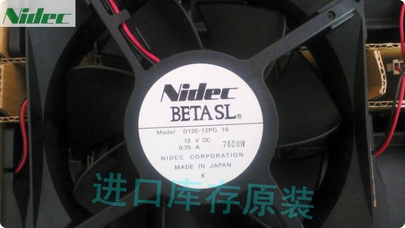 Nidec 12038 D12E-12PG 16 12V 0.70A Double Ball Bearing Fan