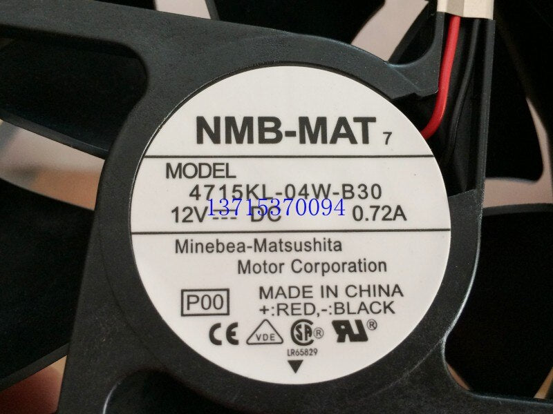 NMB 12CM Cooling Fan 4715KL-04W-B30 12V 0.72A 12038 120*120*38mm