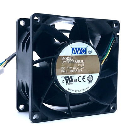 50pcs  80mm Super Car Booster Violent Fan  DYTB0838B2U 10000RPM 2.1A(1.25A) 8038 80*80*38mm 4-pin PWM Powerful Cooling Fan