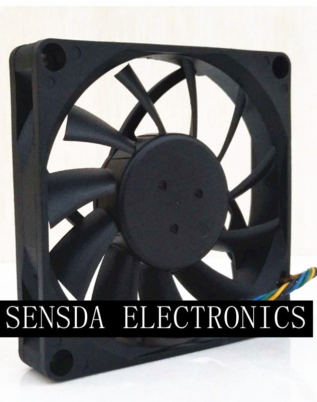 2PCS    Delta EFC0812DB 8CM 80MM 8015 8*8*1.5CM 80*80*15MM 12V 0.5A 4-wire PWM Cooling Fan
