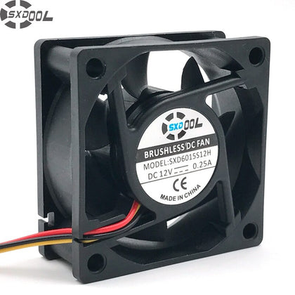 SXDOOL 6025 Silent Fan 12v Dc 60mm 60X60X25 Mm Sleeve 12V 0.18A 3 Wire Lead Server Inverter Pc Cpu Case Cooling Fan