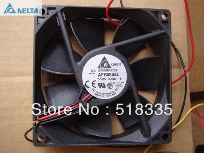 Delta AFB0948L DC 48V 0.08A 9CM 2x92x25mm 9225 2Wire Server Cooling Fan