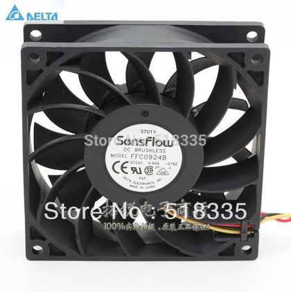 Delta FFC0924B 9025 24V 0.60A 9cm Large Wind Powerful Inverter Ball Cooling Fan