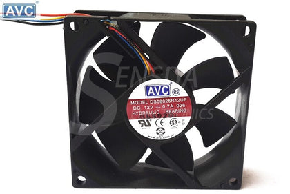 AVC 8025 DS08025R12UP 80mm 8cm DC 12V 0.7A 4Wire Computer Case CPU Cooler Cooling Fan