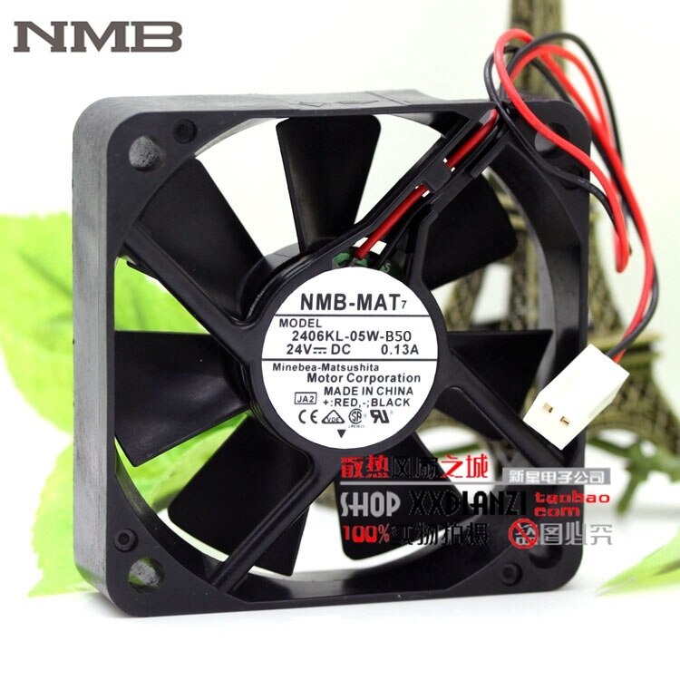 NMB 2406KL-05W-B50 6015 24V 6CM 0.13A Small Motor Inverter Cooling Fan
