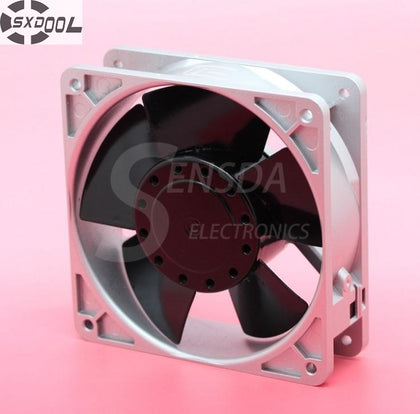 SXDOOL Cooling Fan 220V US12D23 12038 120mm 12cm 230V 16/15W Aluminum Axial Cooler