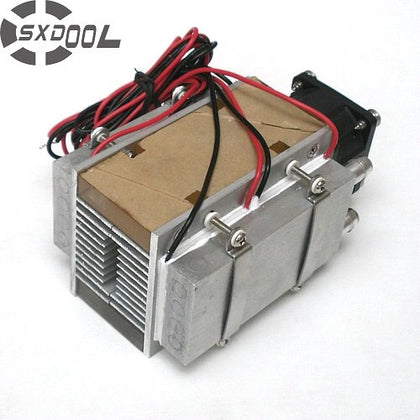 SXDOOL Cooling!DIY TEC Peltier Semiconductor Refrigerator water-cooling Air Condition Movement  Refrigeration And Fan