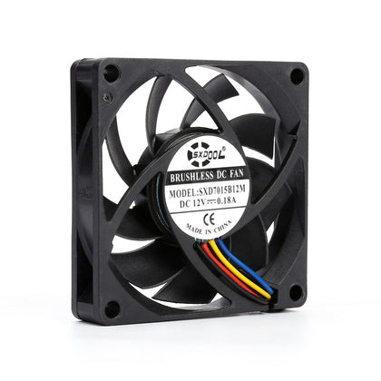 SXDOOL SXD7015B12M 7015 70*70*15mm DC12V 0.18A 3000RPM 24.5CFM 27DBA Pwm Computer Cpu Cooling Fan