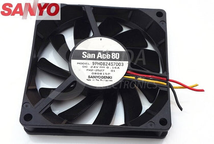 Sanyo 9PH0824S7D03 8015 8cm 80mm Quiet DC 24v 0.16A Slim Server Power Supply Axial Cooling Fans Cooler