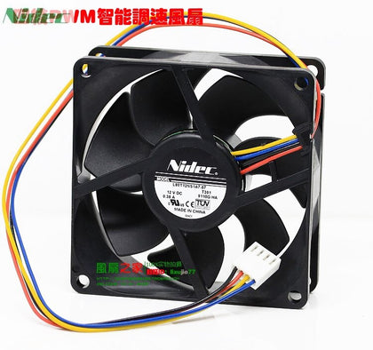 Nidec L80T12NS1A7-57 8cm 80mm 80*80*25mm 8*8*2.5cm 8025 12V 0.38A  four-wire PWM Speed Fan