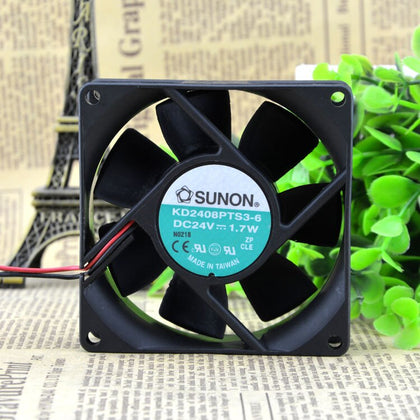 SUNON KD2408PTS3-6 24V DC 80x80x25mm Brushless Cooling Fan - product photo 2