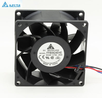 Delta FFB0824EHE -ROO -R00 8038 8cm 80mm DC 24V 0.75A 3-pin Server Inverter Axial Cooling Fans Alarm Signal