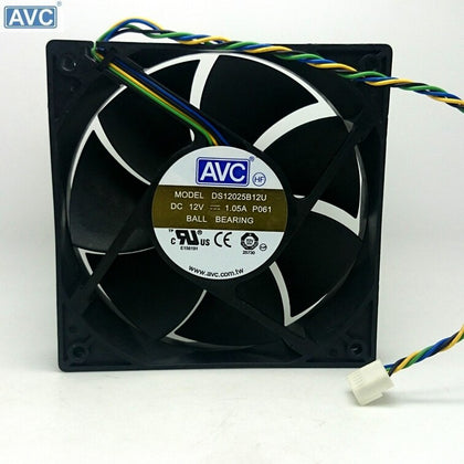 AVC DS12025B12U 12025 12V 1.05A fPWM Large Air Volume Case Fan