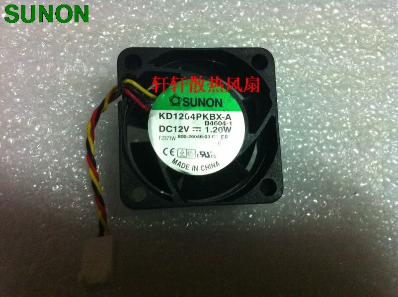 Sunon kd1204pkbx-a B4604-3 12v 1.2w 4cm 4020 Dual Ball Axial Cooling Fan