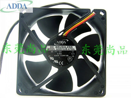 ADDA   Instrument Cooling Fan AD0912UB-A73GL Server 9225 12V Fan