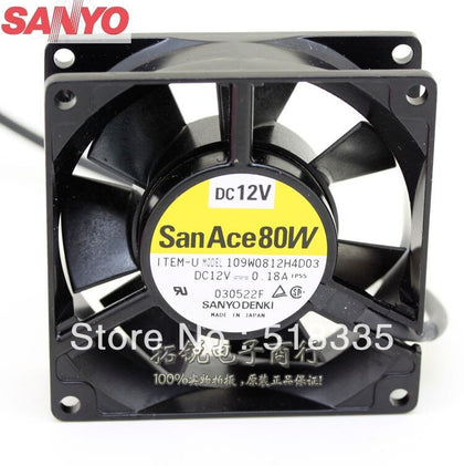 Sanyo 109W0812H4D03 12V 0.18A 8025 8cm 80mm Pc Case Server Inverter Cooling Fan