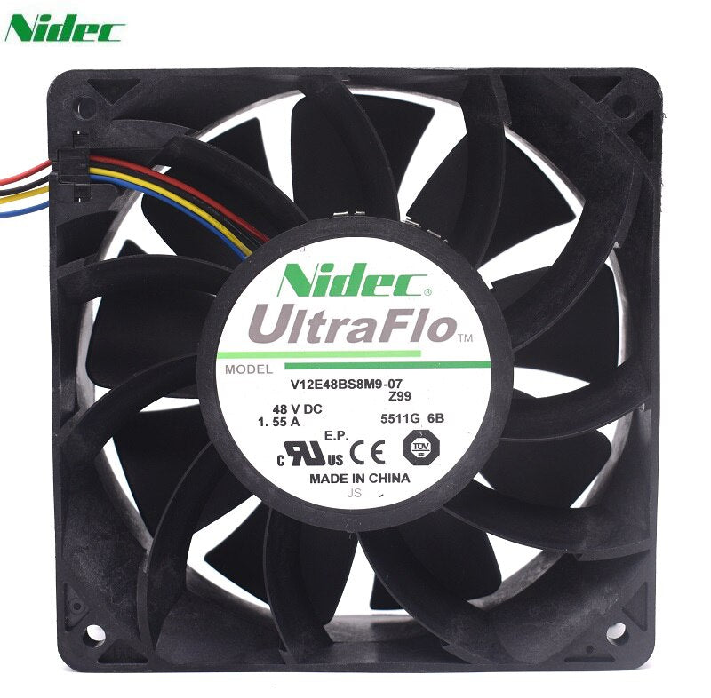 Nidec 12038 48V 1.55A V12E48BS8M9-07 120*120*38mm 4-P Pwm Case  Cooling Fan
