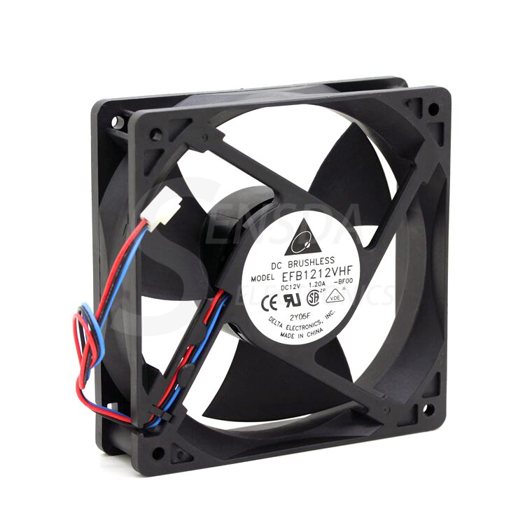 Delta Electronics EFB1212VHF -BF00 120mm 12cm DC12V 1.20A 3-wire Server Inverter Axial Cooling Fans