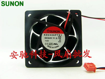 Sunon KD2406PTS1 24v Fan 60 60mm 6cm 6025  2.1W 2 Line Drive Cooling Fan