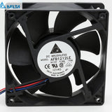 Delta AFB1212LE-F00 12V DC 120x120x38mm fan - rear label and wiring