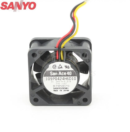 Sanyo 109P0424H6D10 4020 24V 0.07A 40mm 4cm Computer Case Cpu Axial Cooling Fan Blower Cooler