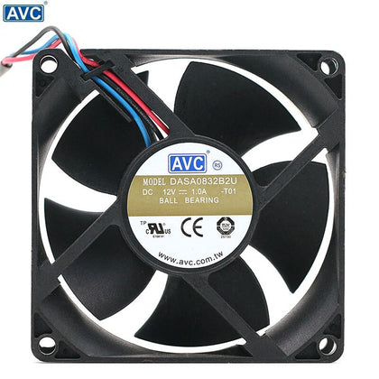 AVC DASA0832B2U 8032 80*80*32mm 12V 1.0A 8CM Dual Ball Super Large Cooling Fan