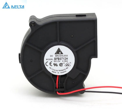 Delta BFB0712H 7CM 7530 DC 12V 0.36A 2 -pin  Blower Server Case Cpu Inverter Cooling Fans