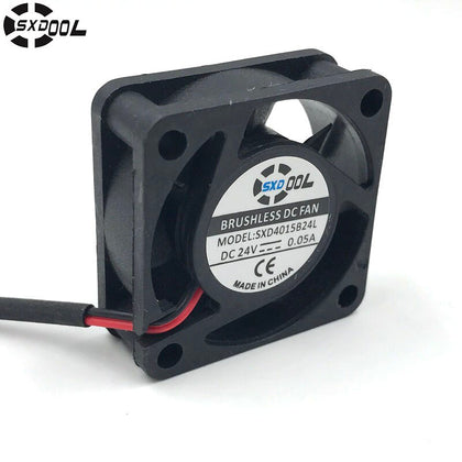 SXDOOL SXD4015B24L 40*40*15mm Dual Ball Bearing  DC 24V 0.05A 2P 4000RPM 5.8CFM Axial Cooling Fan