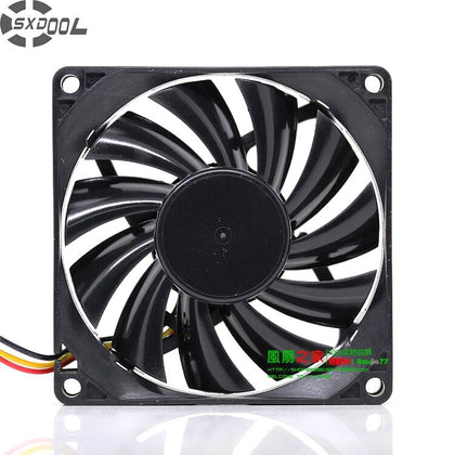 SXDOOL DF0801512RFUN 12V 0.34A 8cm 80mm Slim Fan 2000 Rpm 8015 Chassis / CPU Fan