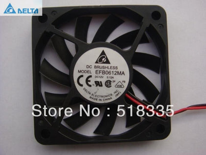 Delta EFB0612MA 6CM 60MM 6*6*1CM 60*60*10MM 6010 DC12V 0.12A   Two -lane two- Roll Fan