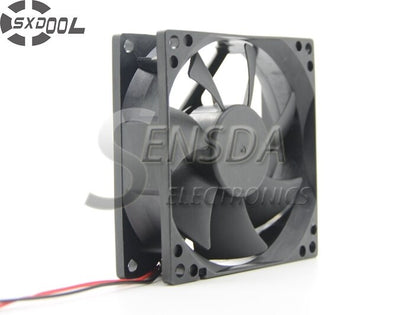 SXDOOL High Quality 8025 8cm 80mm 80*80*25 Mm Dual Ball DC 5V 0.38A Server Inverter Cooling Fan 2 Wire Lead