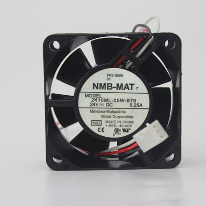 NMB 2410ML-05W-B79 DC 24V 0.25A 6800RPM 6025 6CM 60*60*25mm 3 Wires Alarm Inverter Cooling Fan