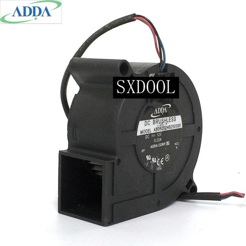ADDA AB06012HB250300 6025 6cm  12v 0.22a Projector Blower Cooling Fan