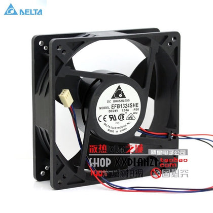 Delta EFB1324SHE 12.7CM 24V 1.38A IPC Inverter Case Cooling Fan