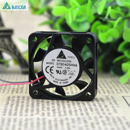 Delta EFB0405HHA 5V 0.25A 4CM 4010 2 Wire Dual Ball Bearing Cooling Fan