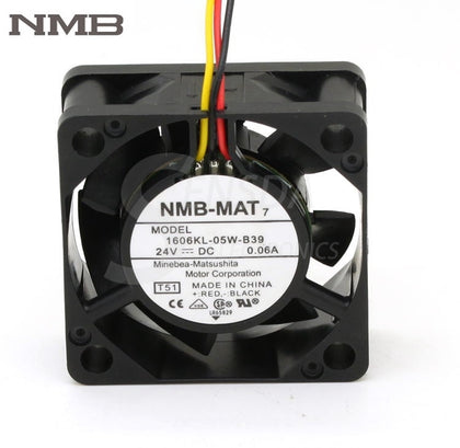 NMB 1606KL-05W-B39  DC 24V 0.06A 40mm 40x40x15mm Server Square Fan 3-wire Axial Cooling Fans