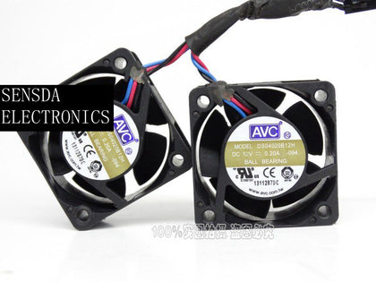 AVC 4CM 40*40*20 12V 0.20A DS04020B12H 3 Line 1U Server Switch Fan