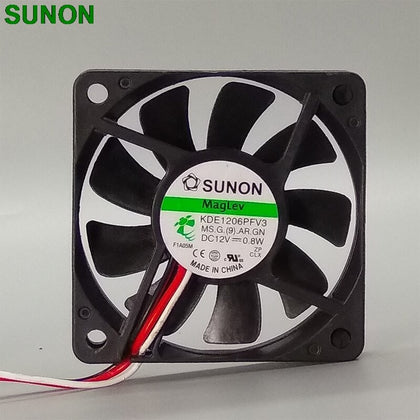 Sunon KDE1206PFV2  6010 6cm 12V 1.0W Slim 60*60*10mm Magnetic Bearing Cooling Fan 4000RPM 14.0CFM